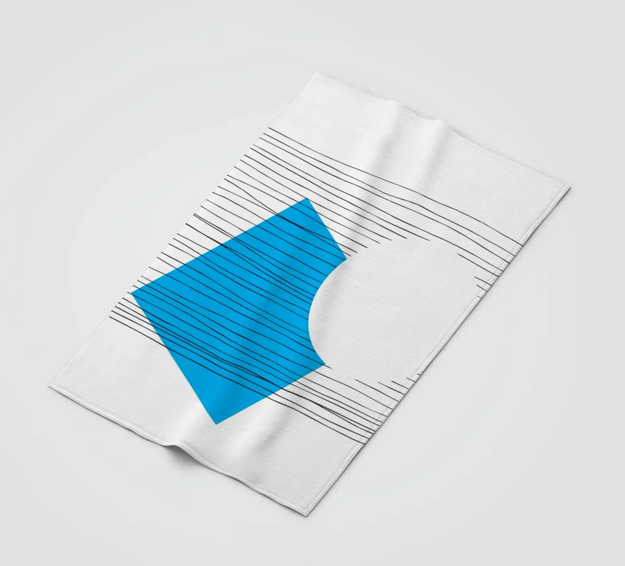 Negatieve geometrie fleecedeken van Kim Hubball Studio