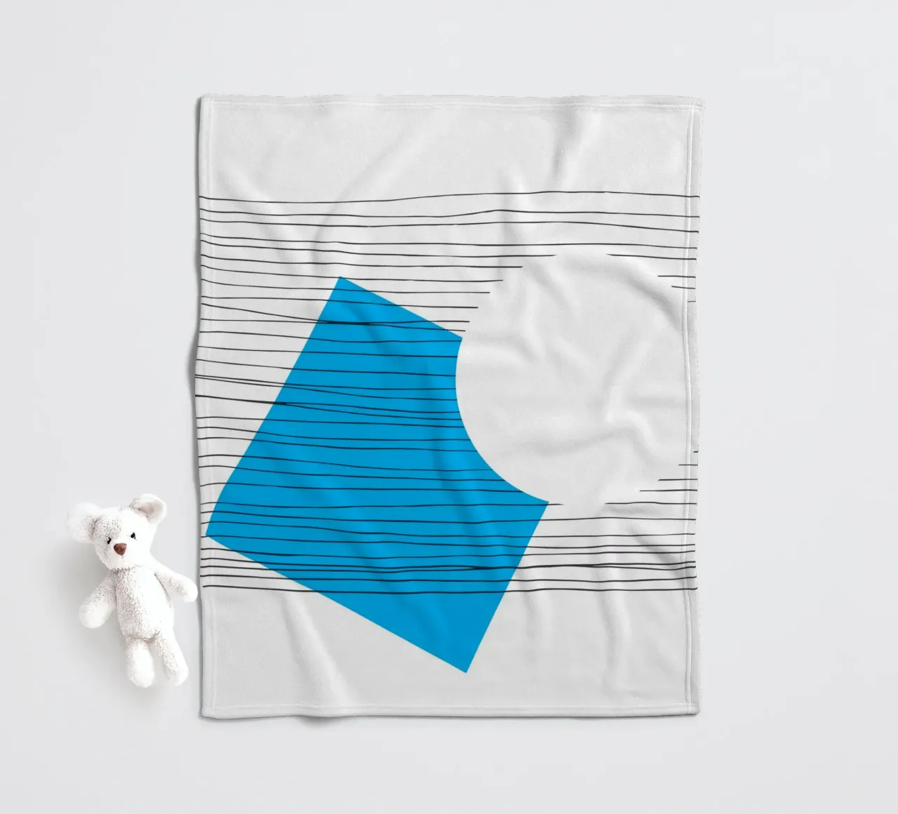 Negatieve geometrie fleecedeken van Kim Hubball Studio