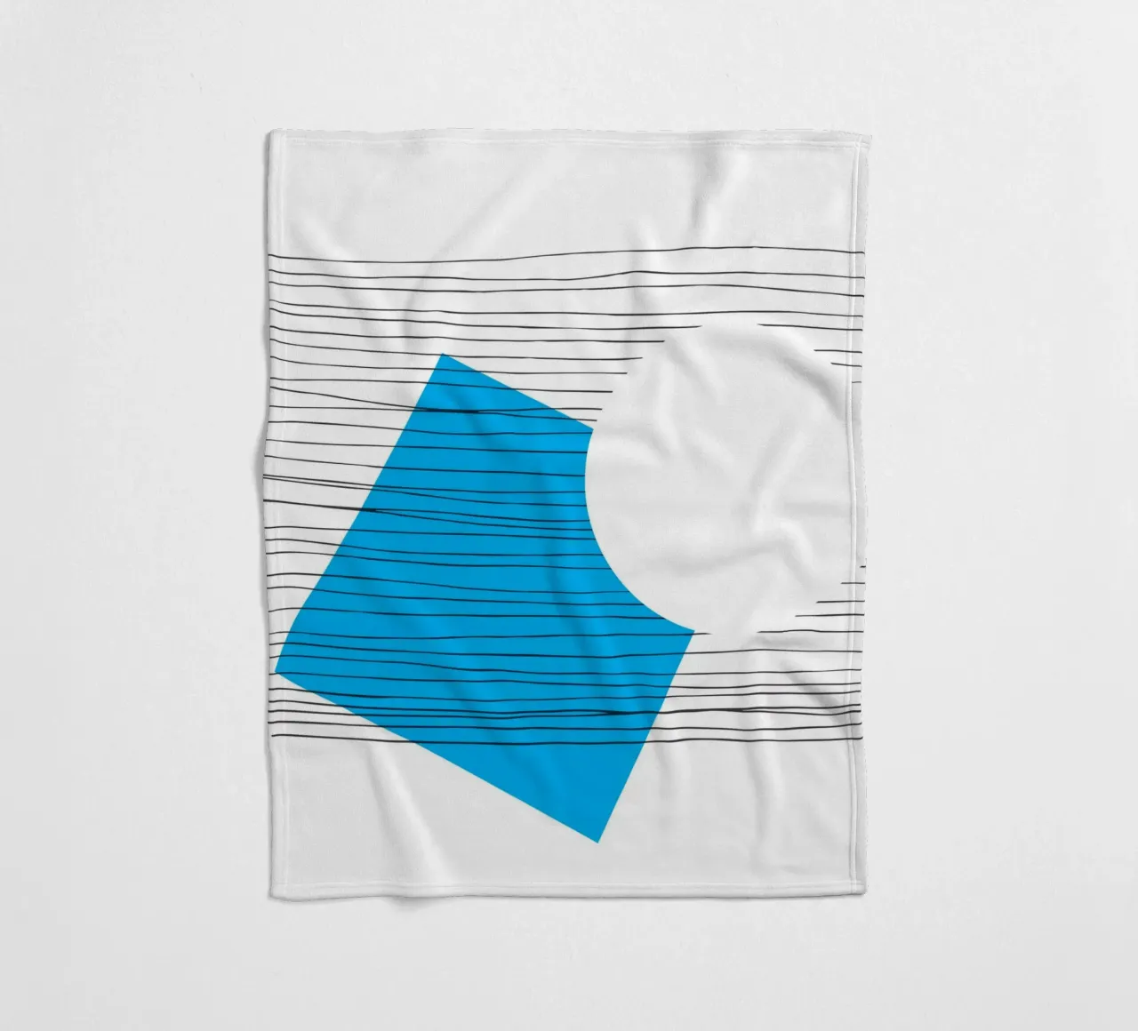 Negatieve geometrie fleecedeken van Kim Hubball Studio