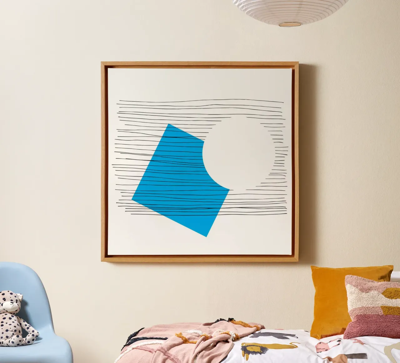 Geometria negativa tela da Kim Hubball Studio