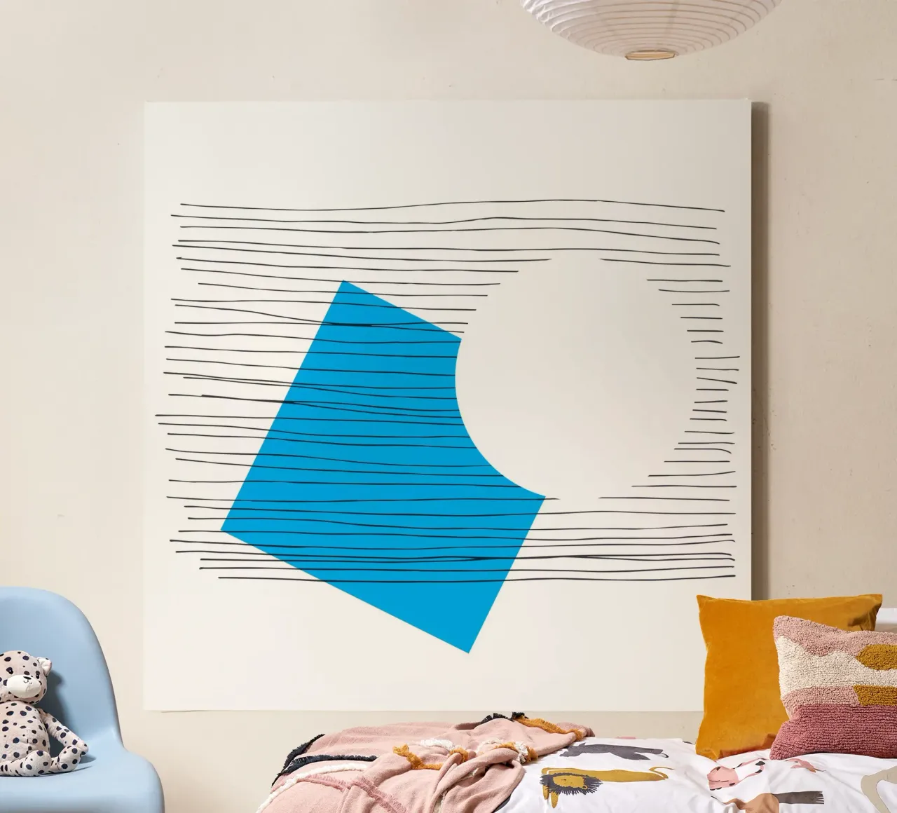 Geometria negativa tela da Kim Hubball Studio