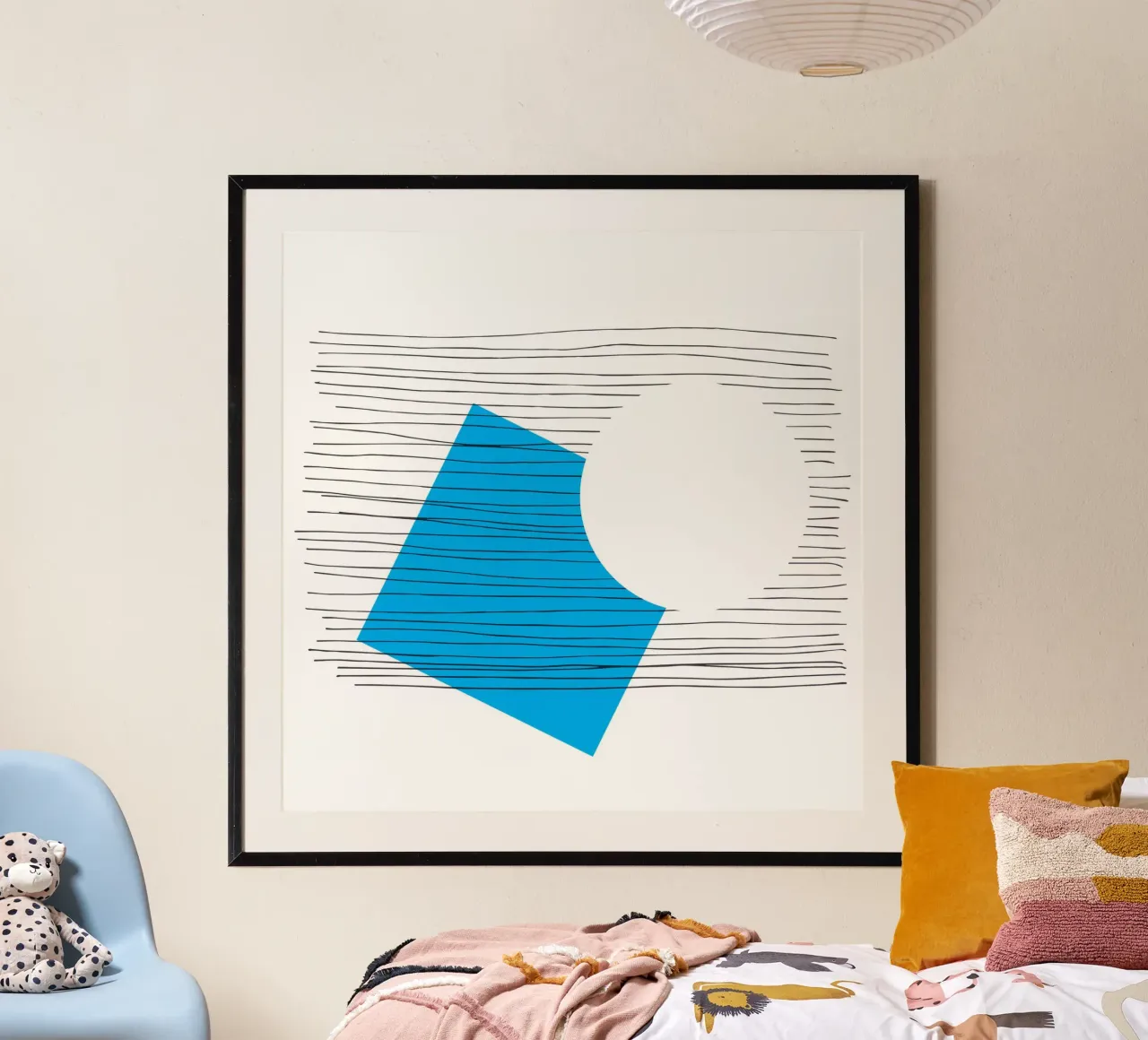 Geometria negativa poster con telaio in plastica da Kim Hubball Studio