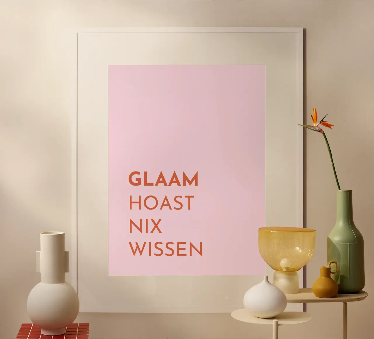 Glaam hoast nix wissen carta hahnemühle da Made in Bavaria
