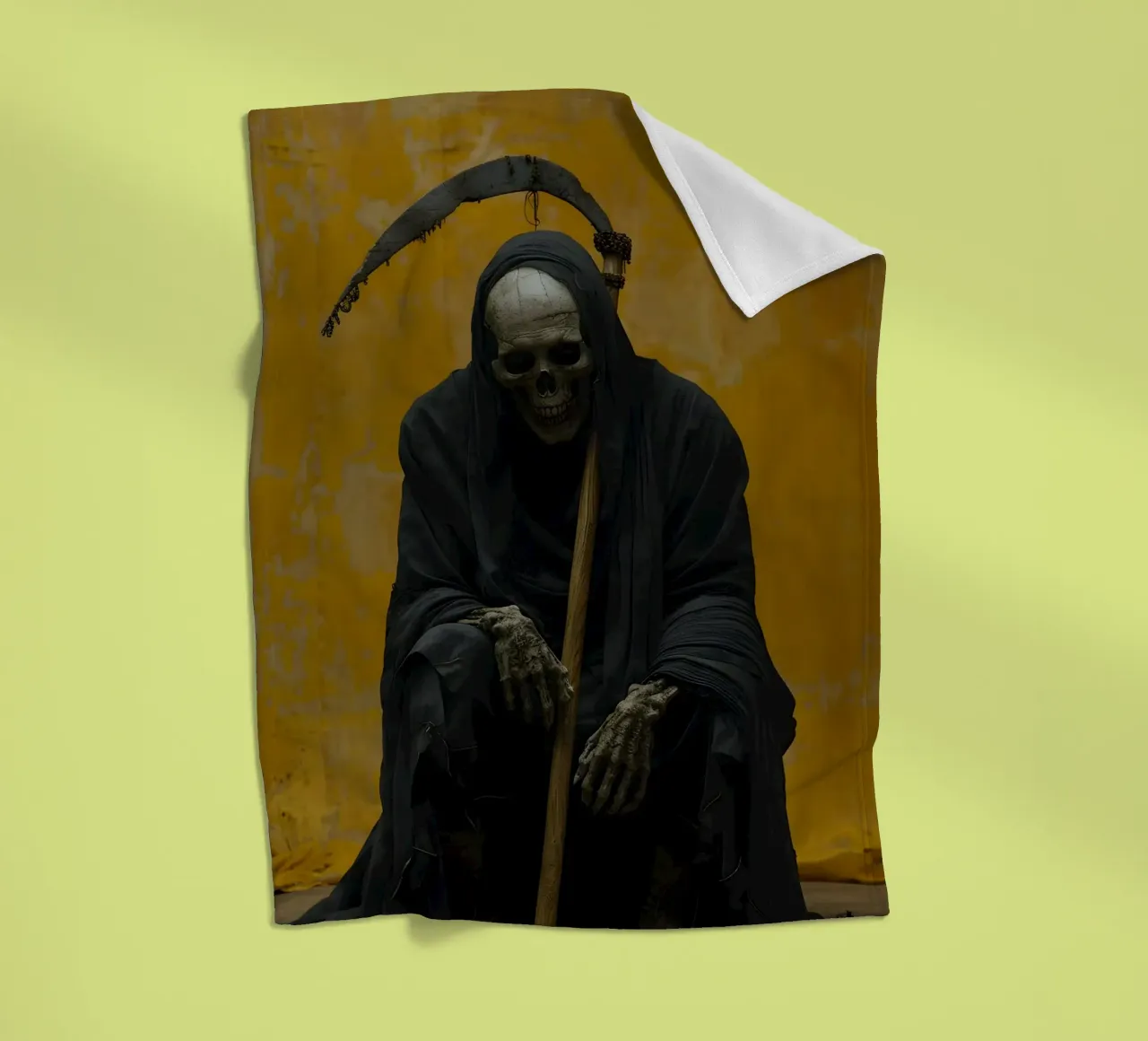 La morte si prende una pausa coperta in pile da M-Ulrich-Digital Art