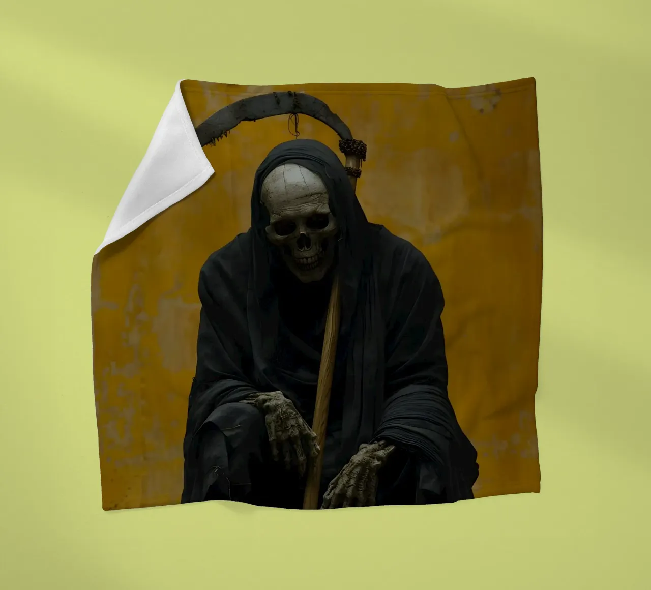 La morte si prende una pausa coperta in pile da M-Ulrich-Digital Art