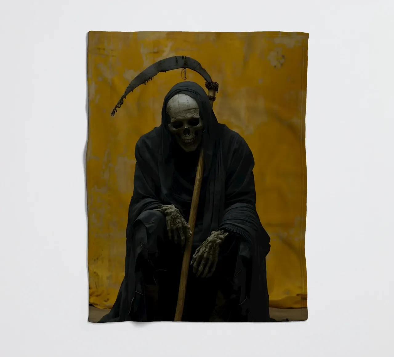 La morte si prende una pausa coperta in pile da M-Ulrich-Digital Art