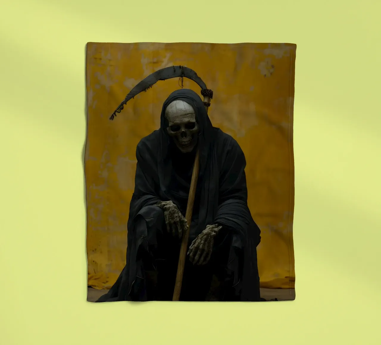 La morte si prende una pausa coperta in pile da M-Ulrich-Digital Art