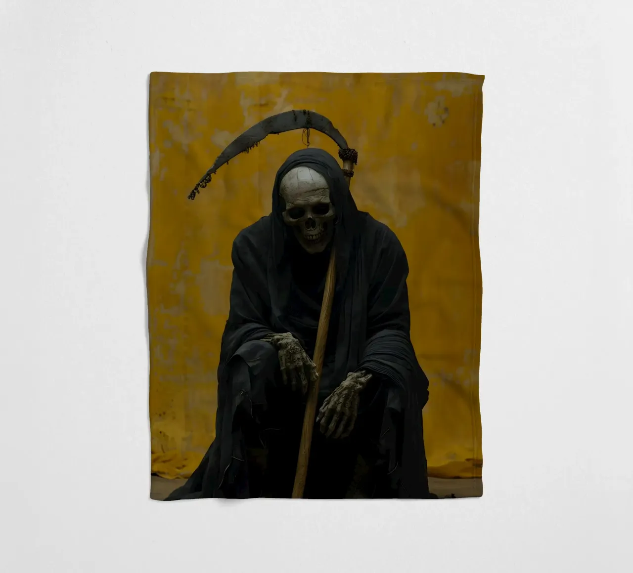 La morte si prende una pausa coperta in pile da M-Ulrich-Digital Art