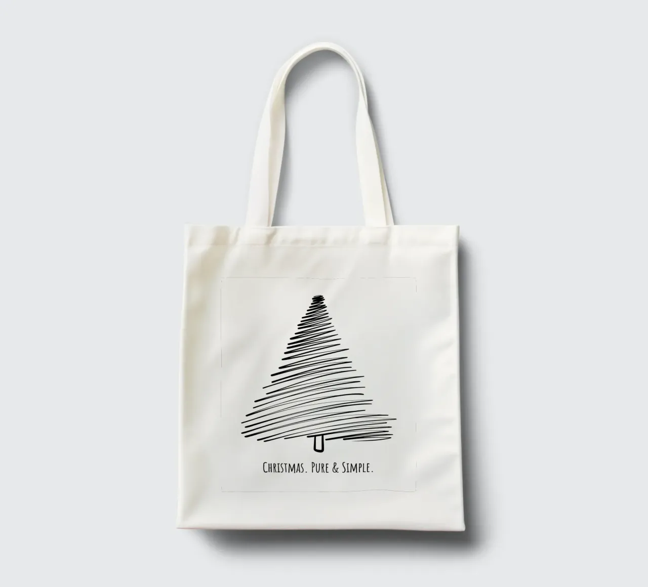 Christmas. Pure & Simple. borsa in juta da DigiWunderwerk
