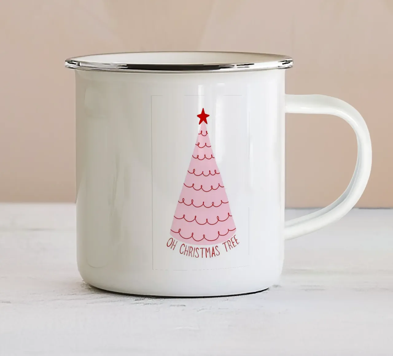 Oh Christmas Tree tazza in smalto da DigiWunderwerk