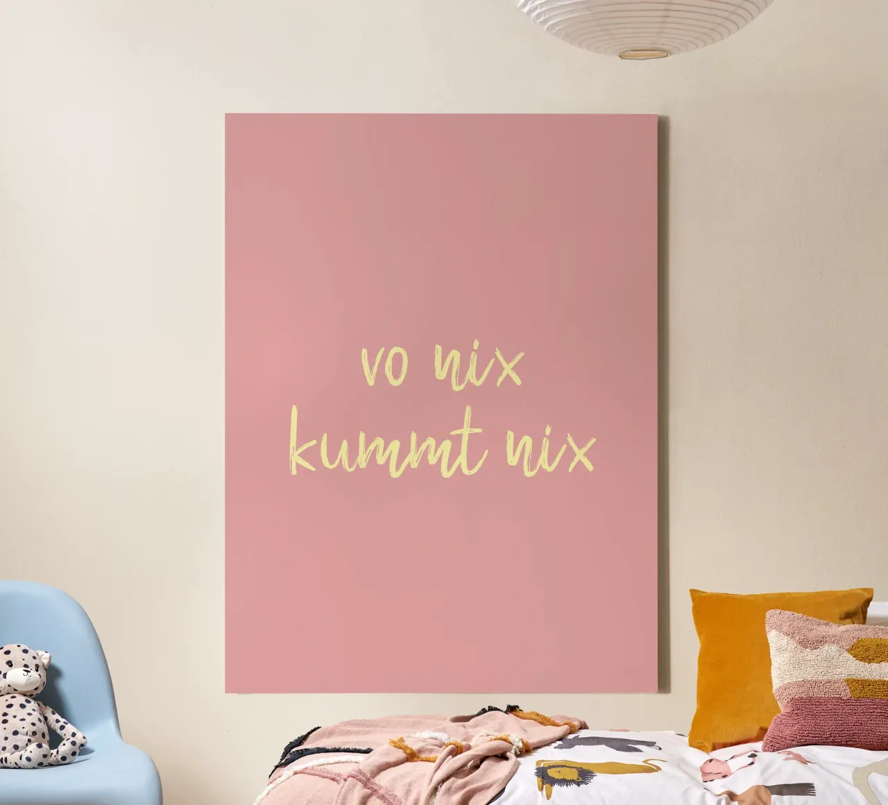 Vo nix kummt nix Leinwand von Made in Bavaria