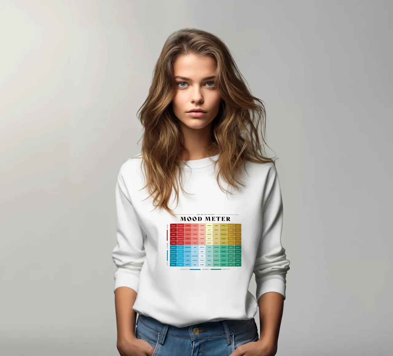 Misuratore dell'umore di come ti senti felpa da Monikaprint