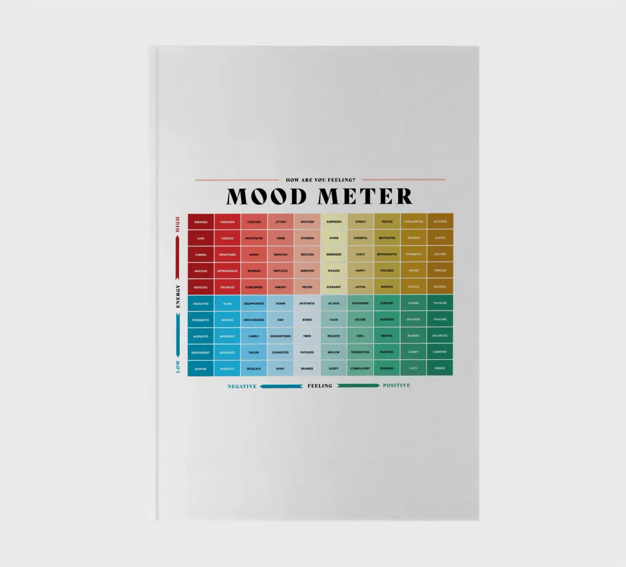How Are You Feeling Mood Meter notebook by Monikaprint