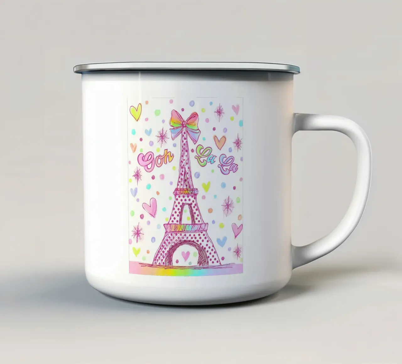 Parigi in rosa tazza in smalto da Jess Stempel