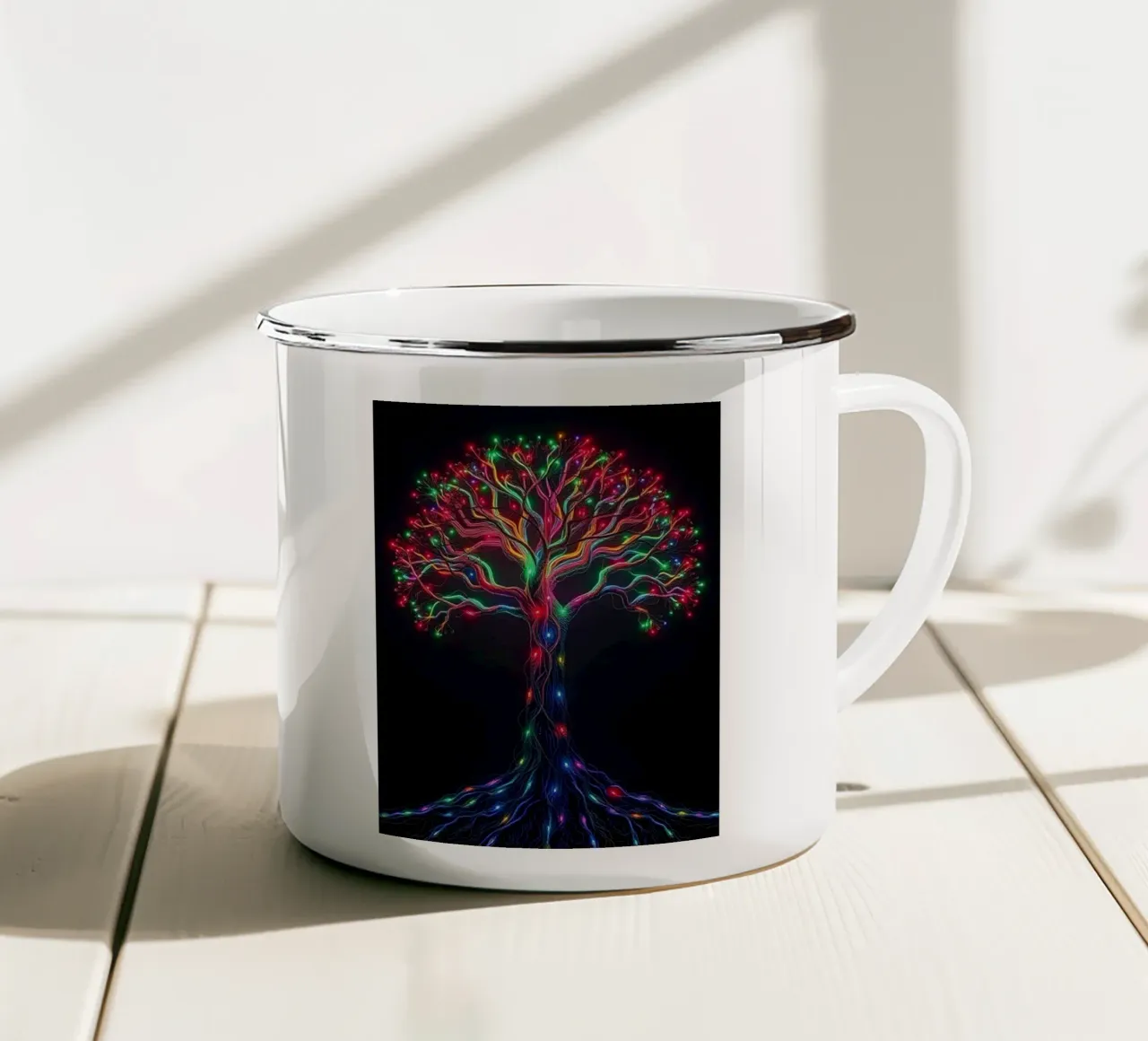 Albero cosmico della vita tazza in smalto da Artistic-shop
