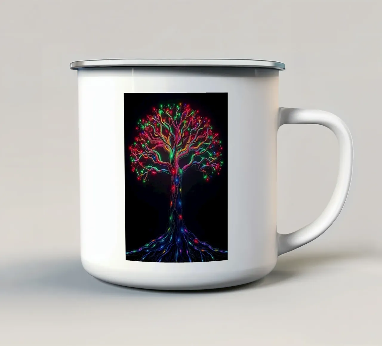 Albero cosmico della vita tazza in smalto da Artistic-shop