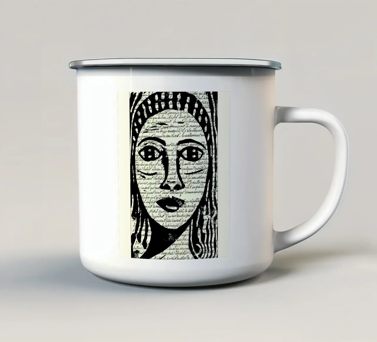 Frammenti di un'anima tazza in smalto da apoplasticienne