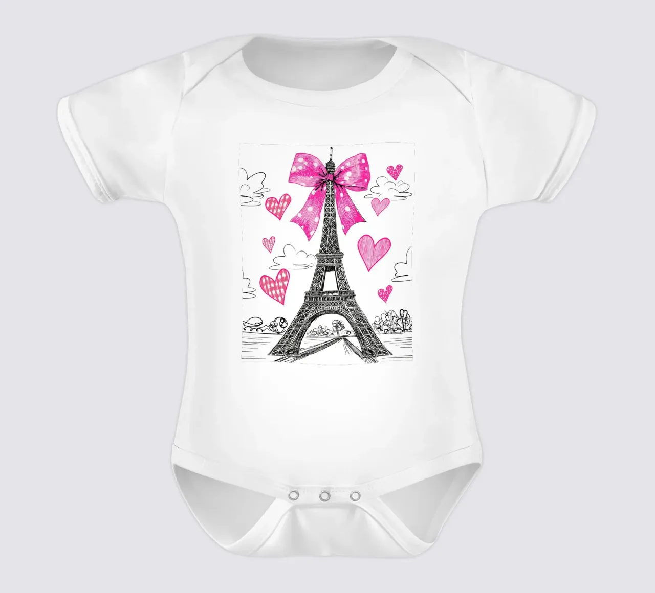 Arco della Torre Eiffel body neonato maniche corte da Jess Stempel