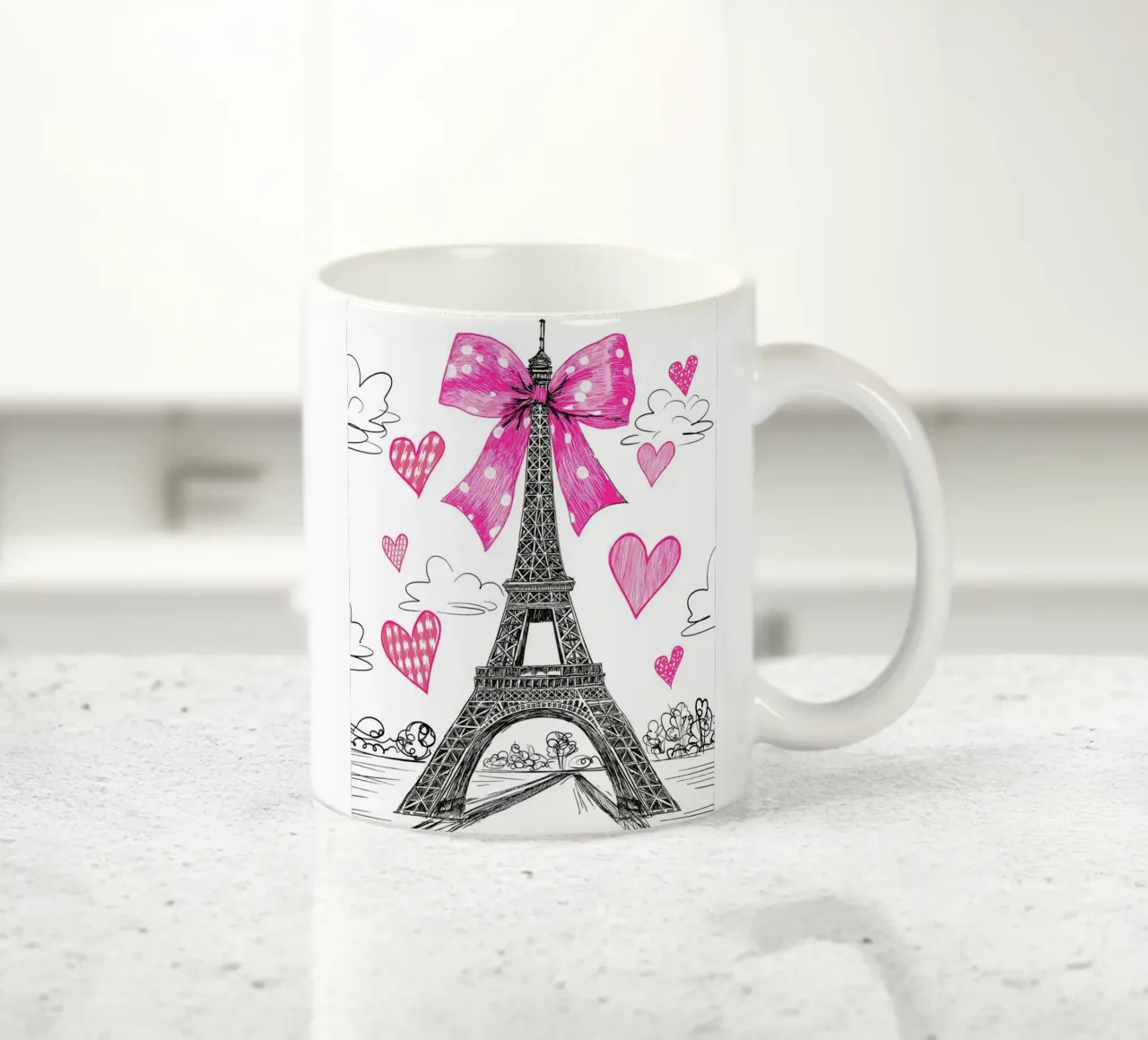 Arco della Torre Eiffel tazza in ceramica da Jess Stempel