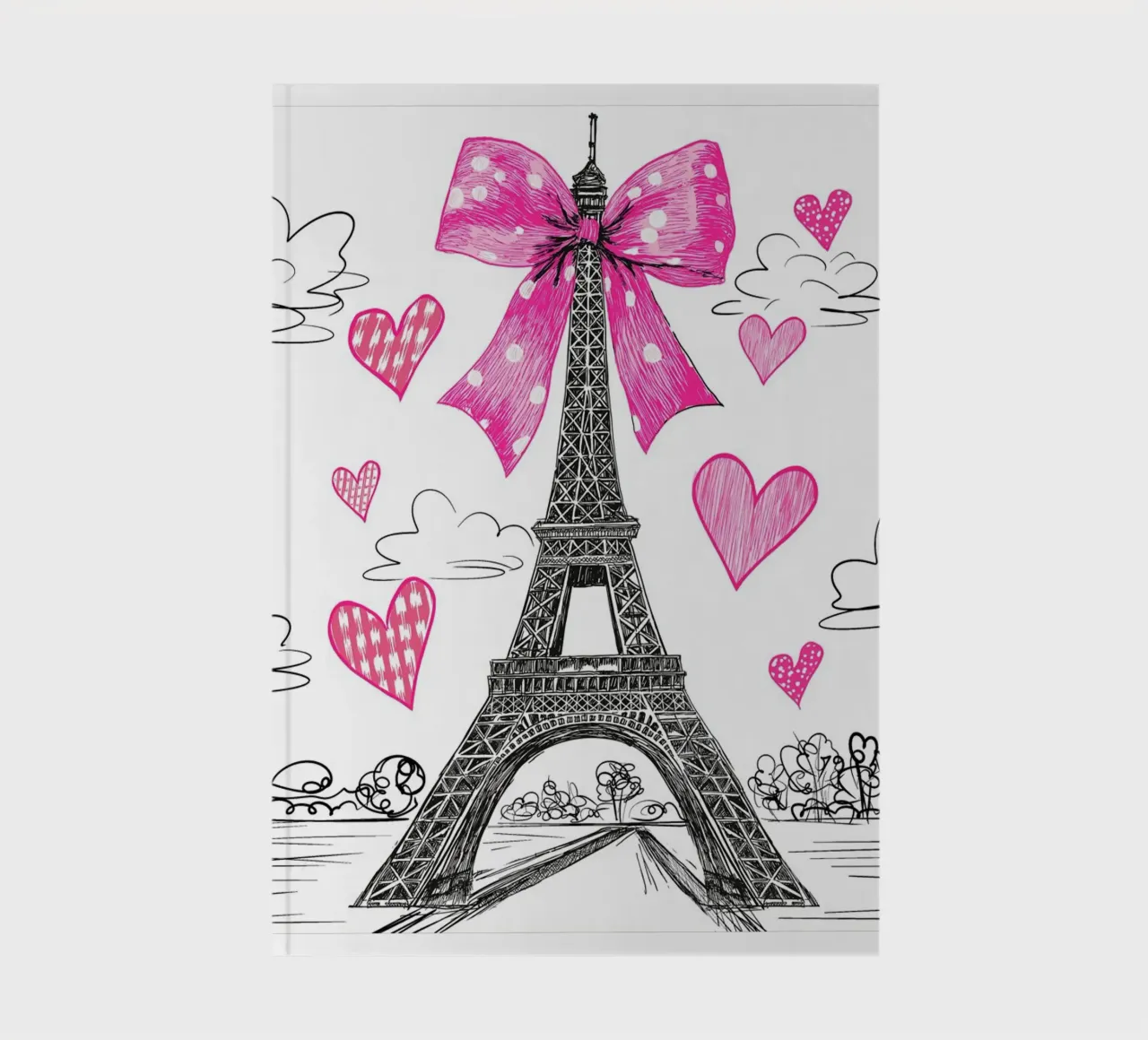 Eiffel Tower Bow notebook by Jess Stempel