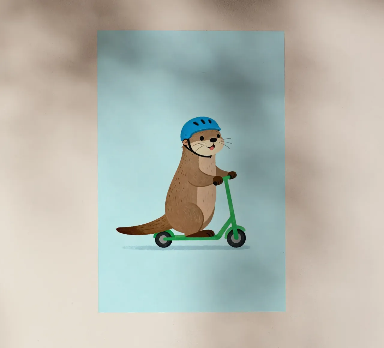 Otter on a Scooter pellicola backlit da EverLuvv Studio