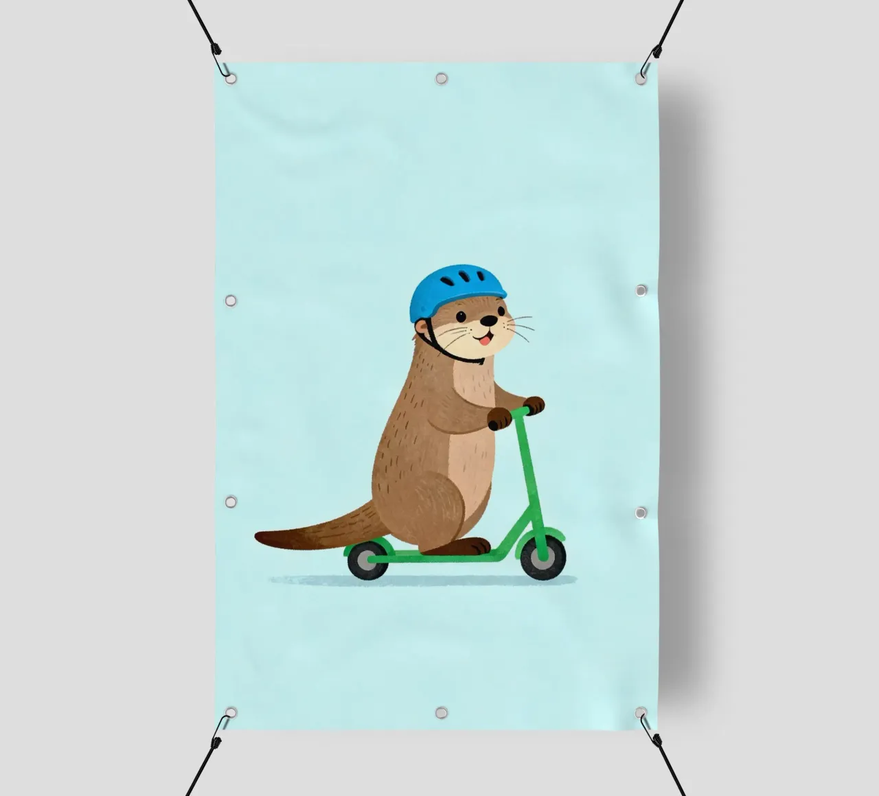 Otter on a Scooter telo in pvc da EverLuvv Studio