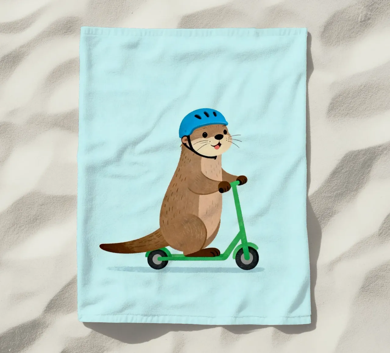Otter on a Scooter telo mare da EverLuvv Studio