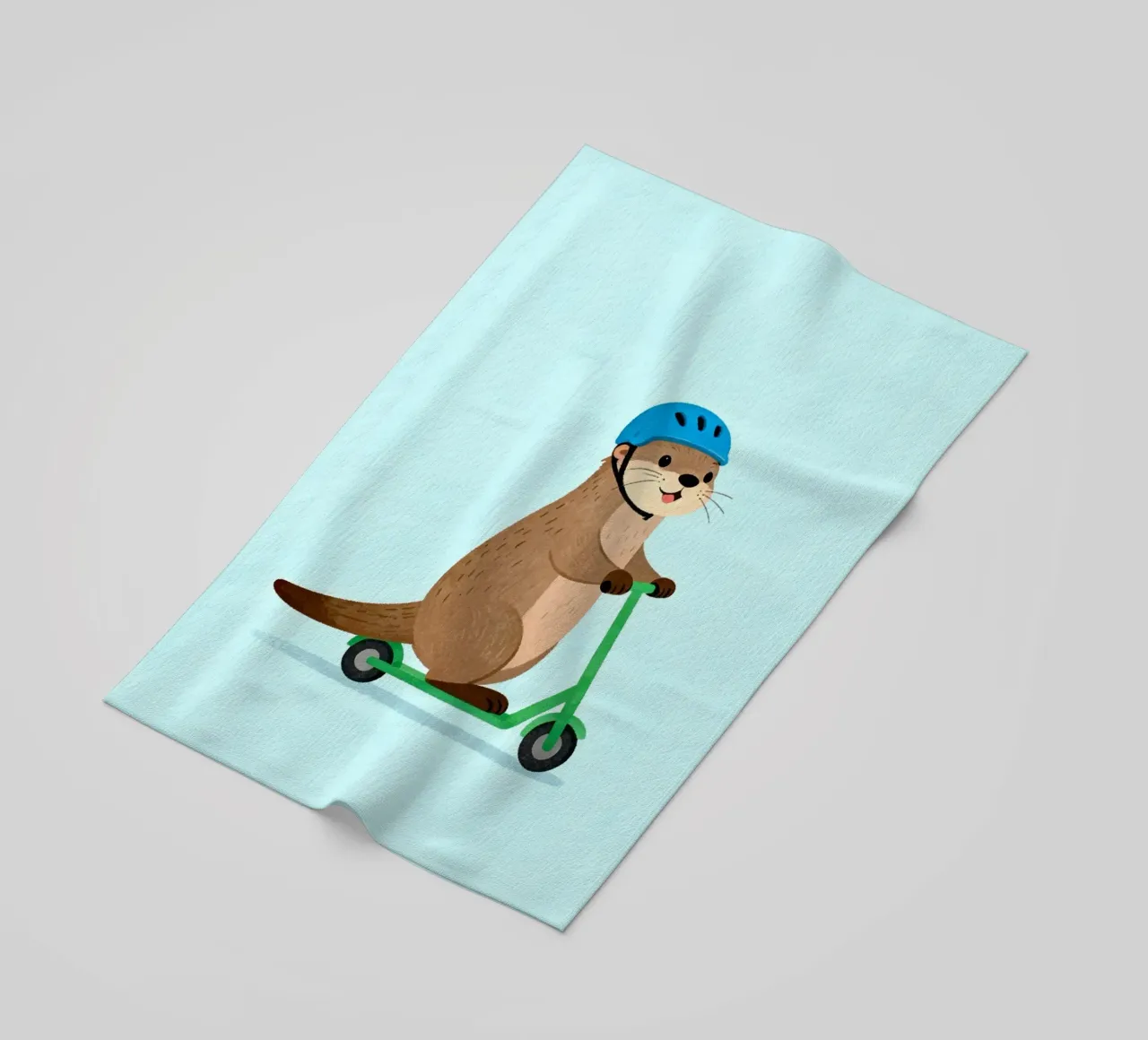 Otter on a Scooter telo mare da EverLuvv Studio