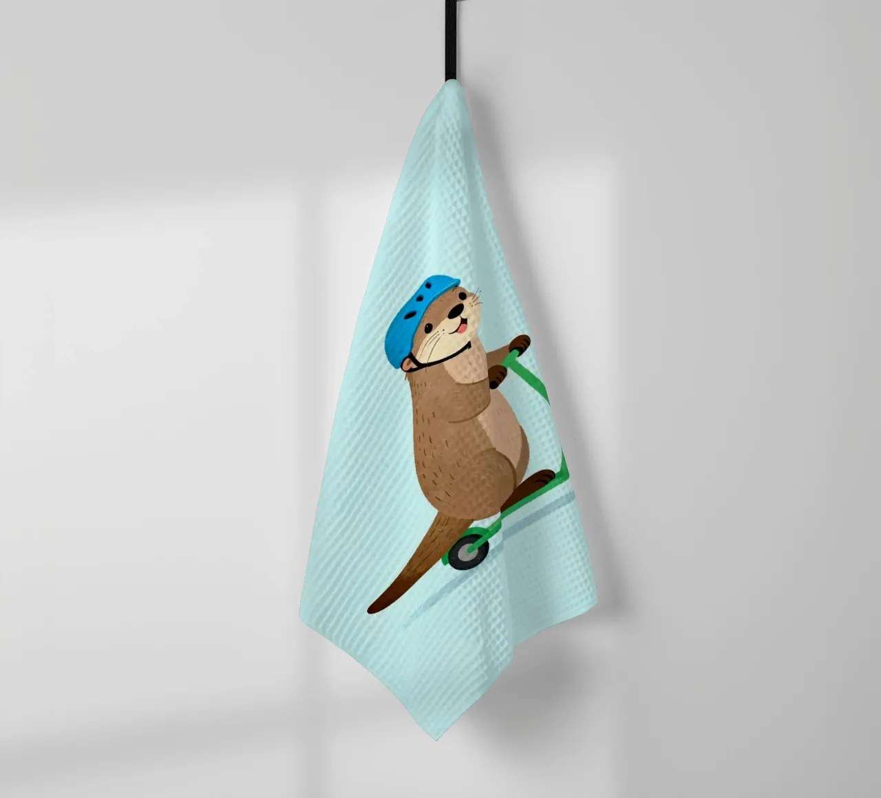 Otter on a Scooter canovaccio da cucina da EverLuvv Studio
