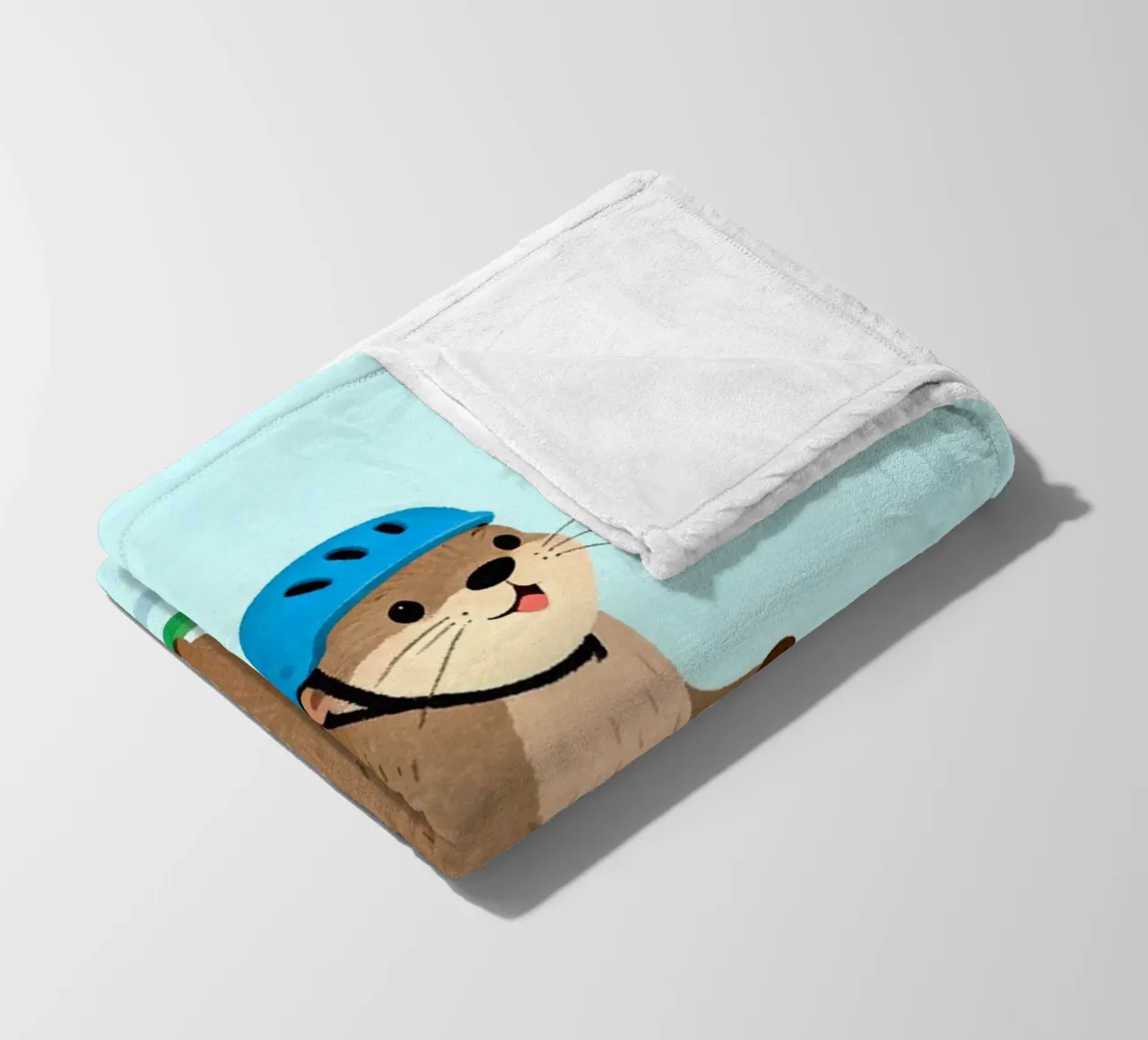 Otter on a Scooter coperta in pile da EverLuvv Studio