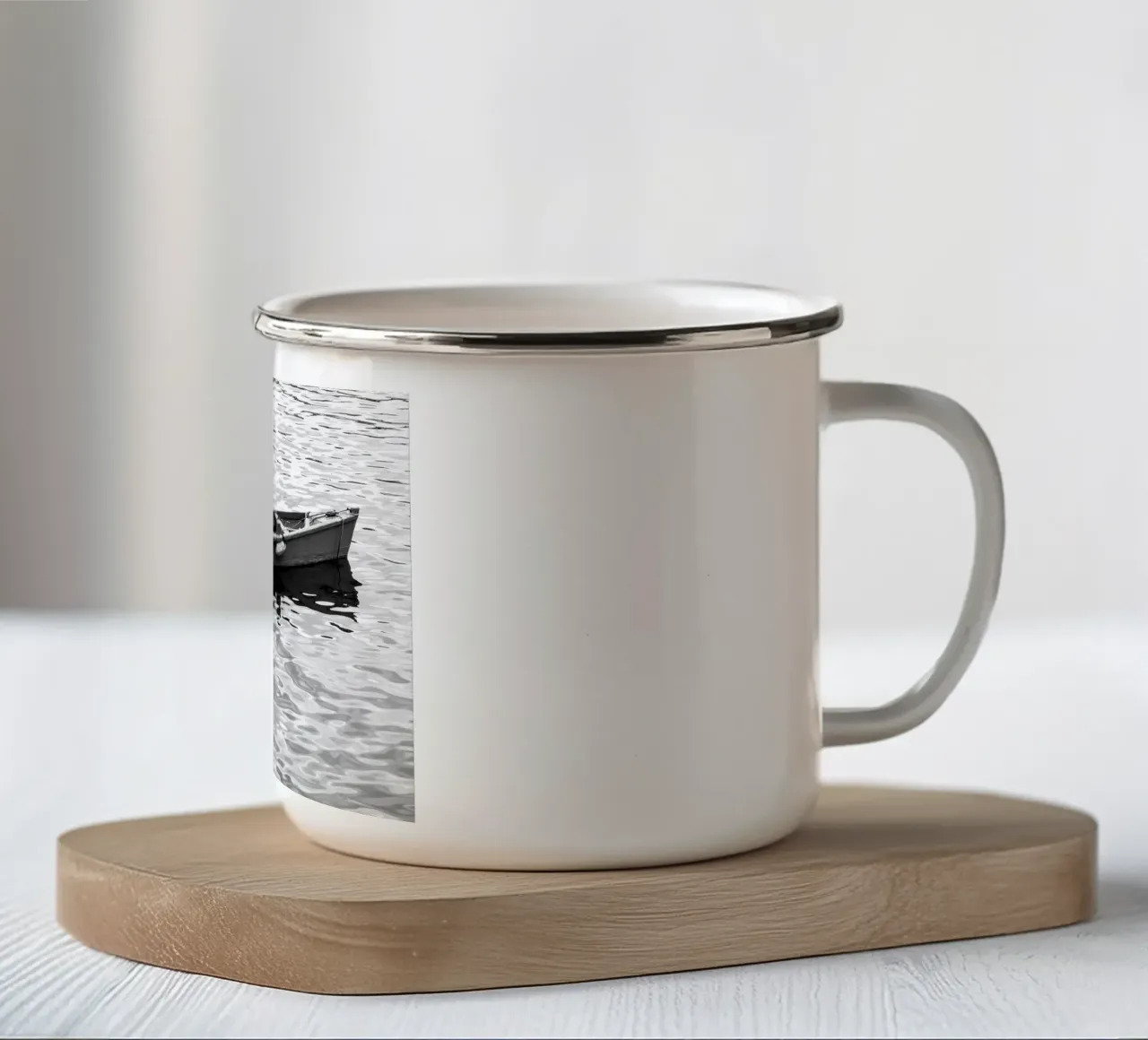 Solitudine tazza in smalto da rafael campezato