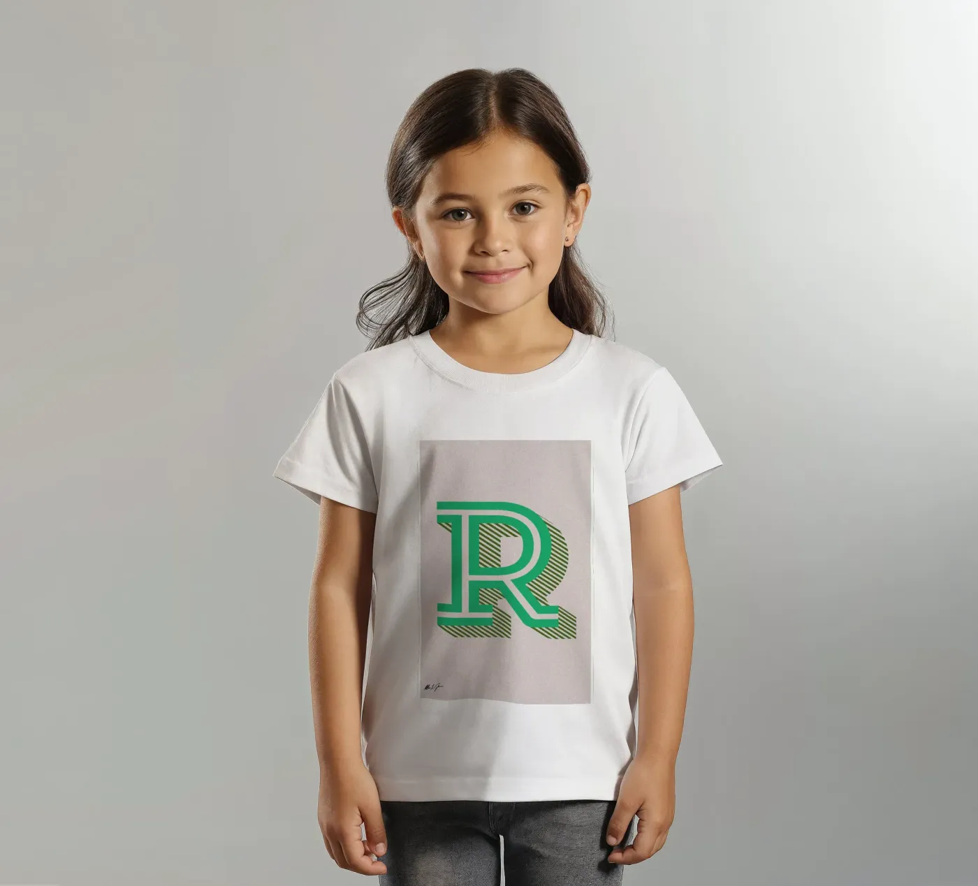 R kinder t-shirt van Andreas Jarner