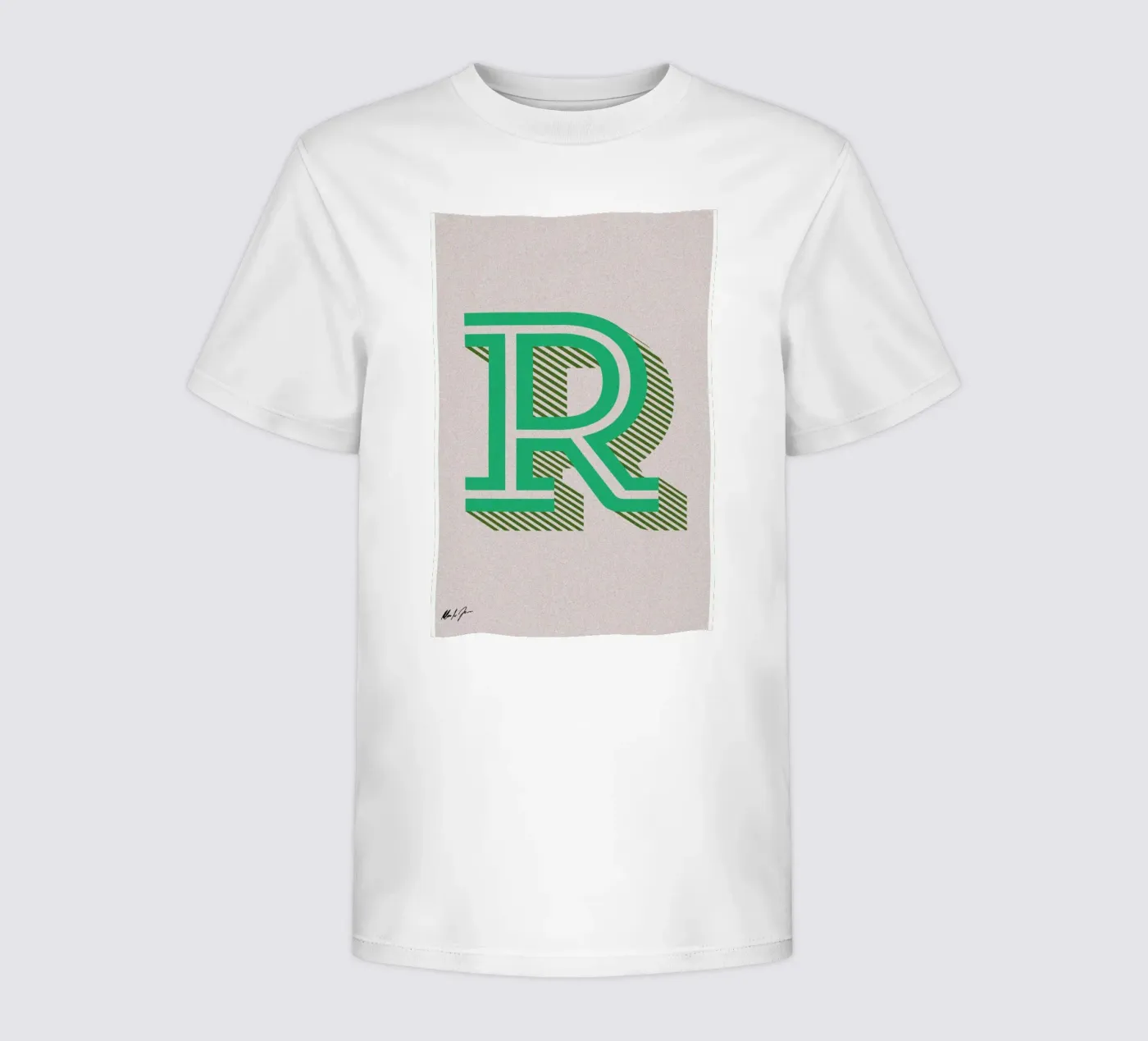 R kinder t-shirt van Andreas Jarner