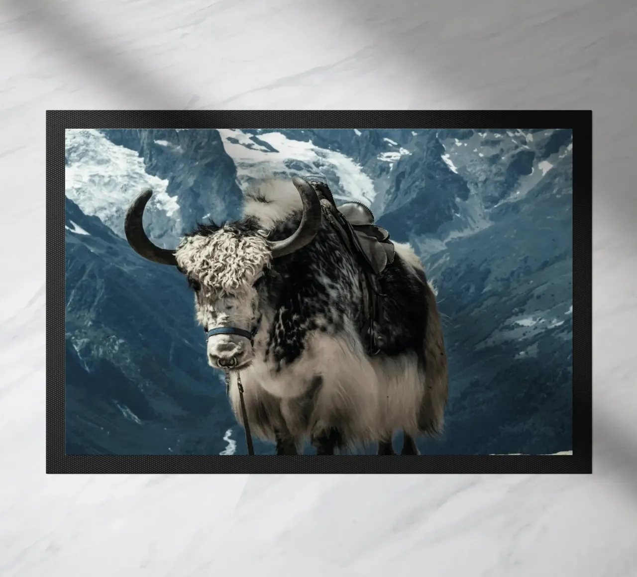 Yak in piedi su un sentiero di montagna zerbino da The Herringstore