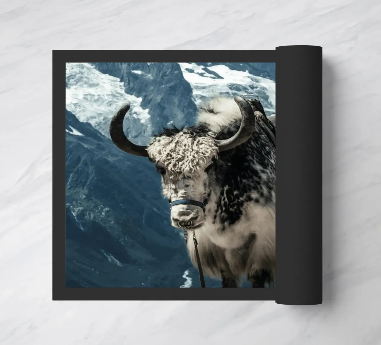 Yak in piedi su un sentiero di montagna zerbino da The Herringstore