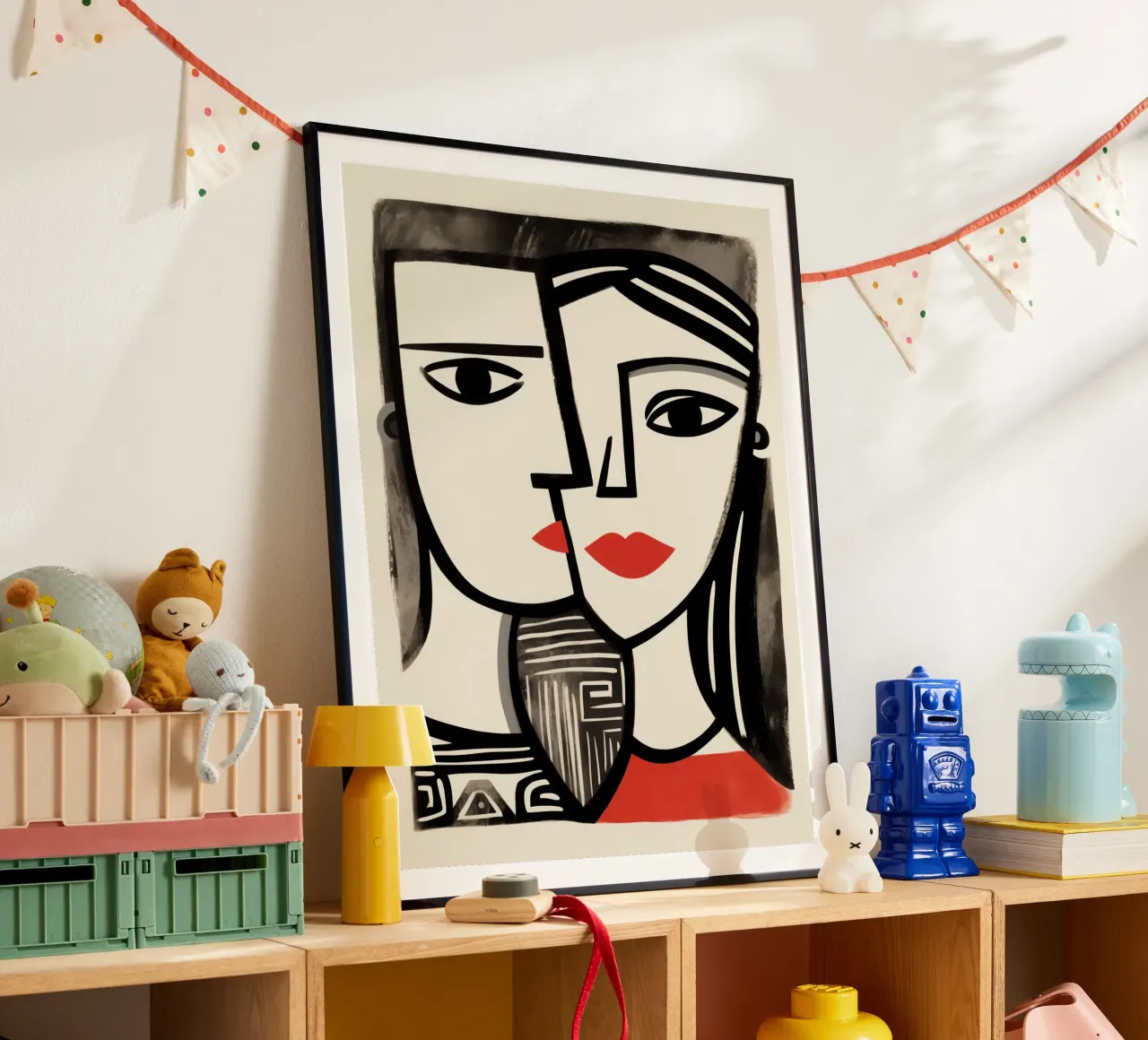 Doppio ritratto cubista | Omaggio a Picasso carta hahnemühle da Autofocus