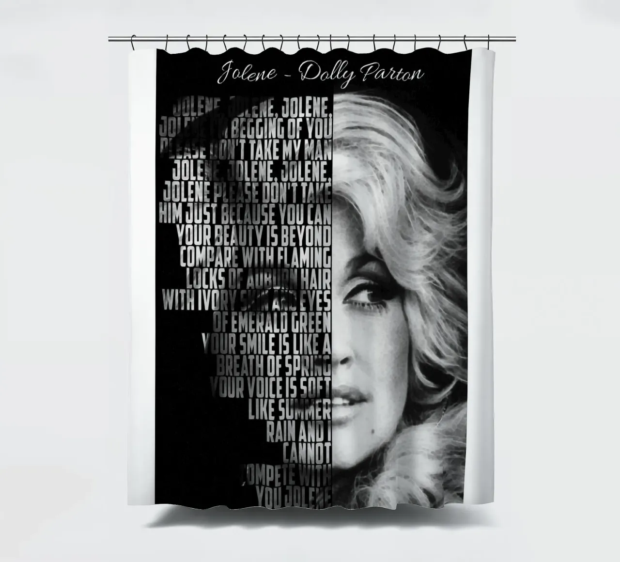 Jolene shower curtain by Gunawan Rb