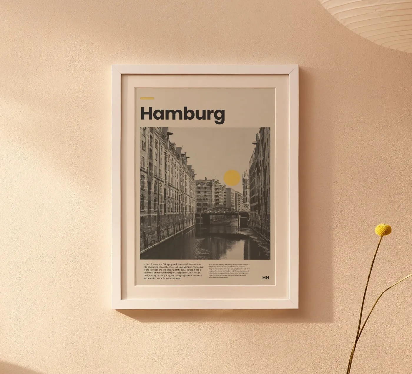 Hamburg poster van PurePeachStudio