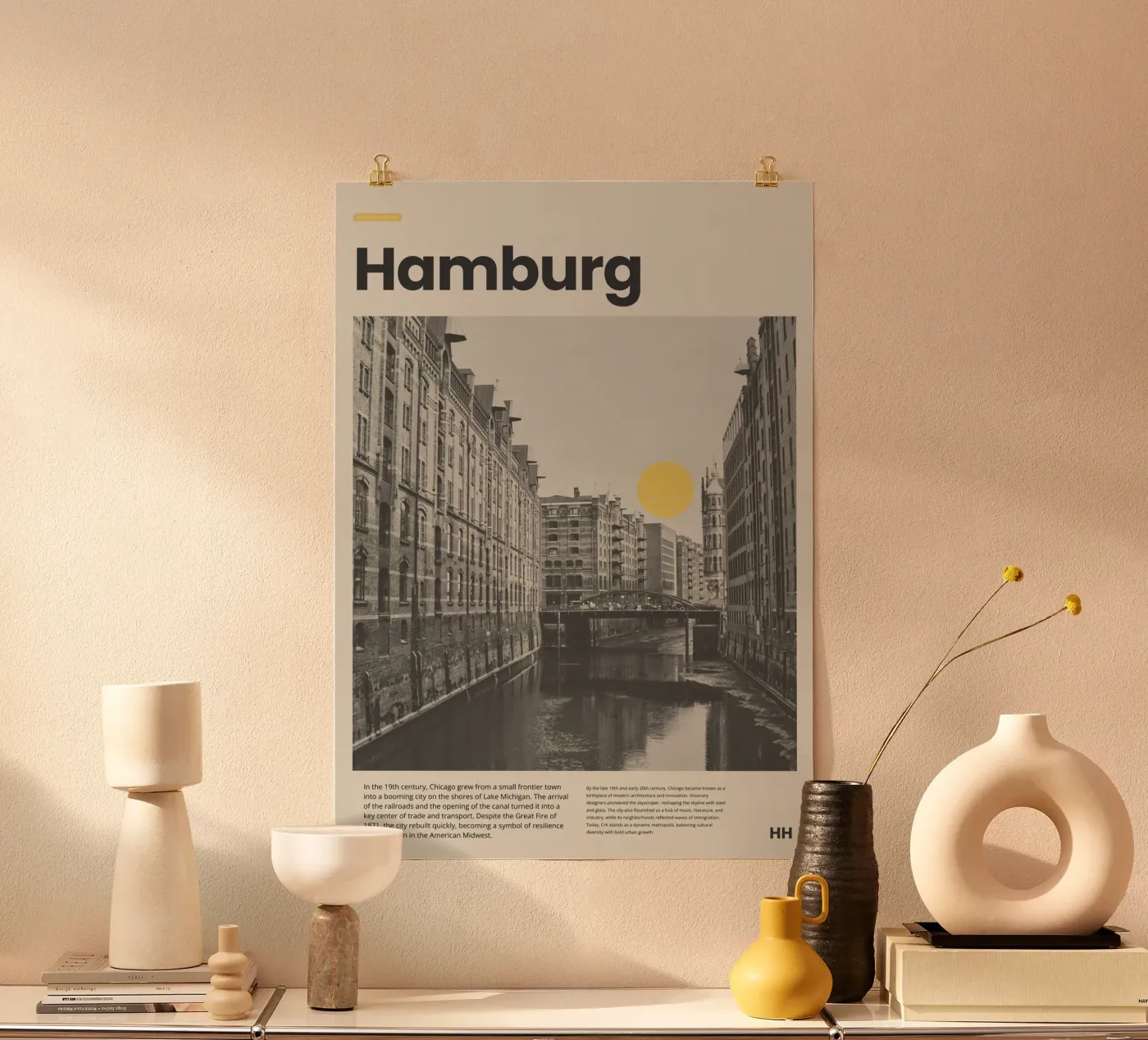Hamburg poster by PurePeachStudio