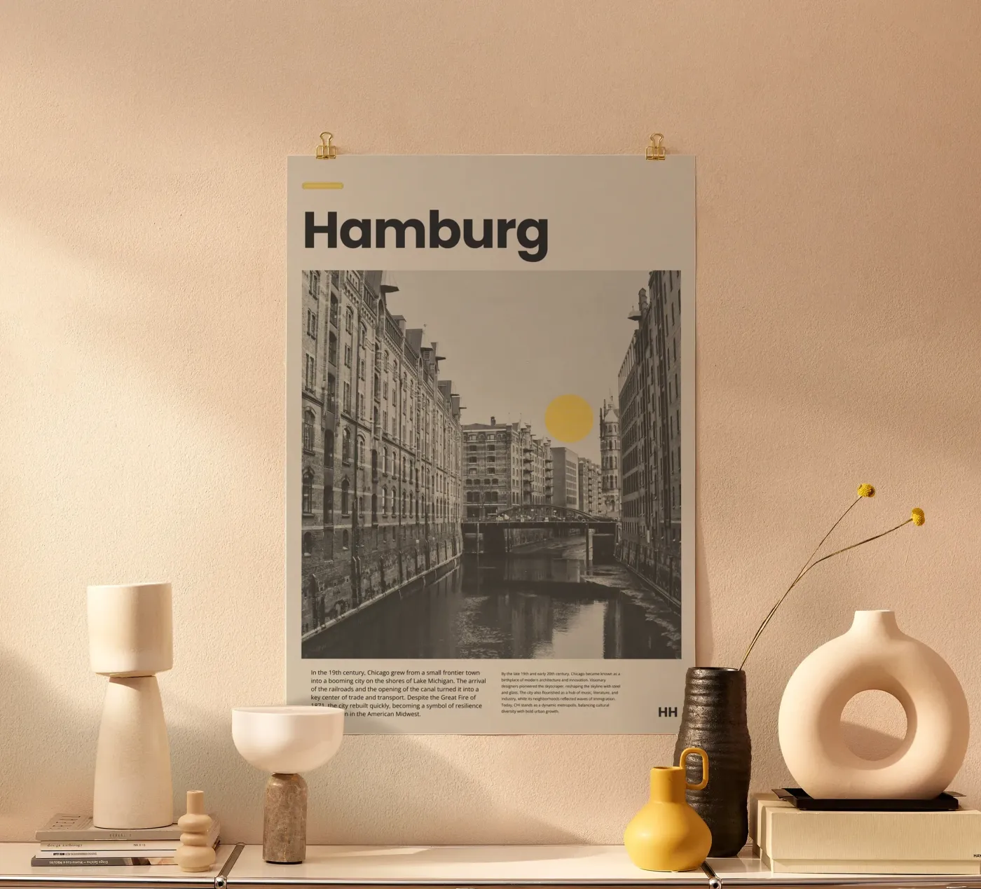 Hamburg poster van PurePeachStudio
