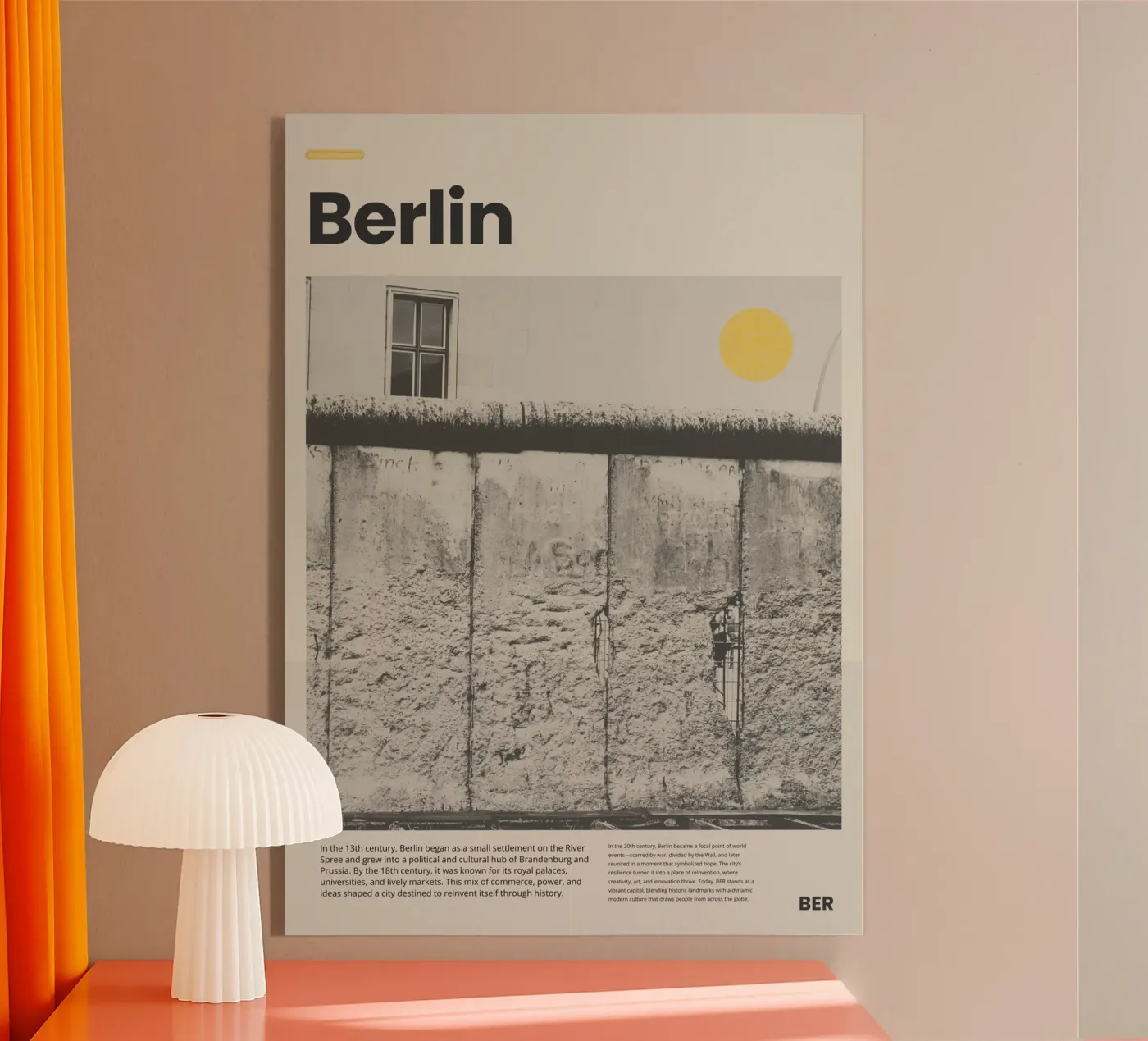 Berlin Acryl-Glas von PurePeachStudio