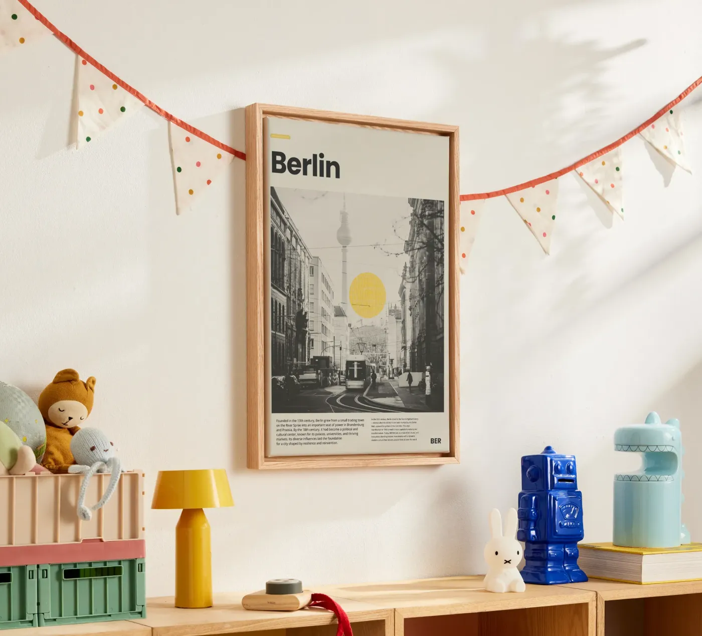 Berlin canvas van PurePeachStudio