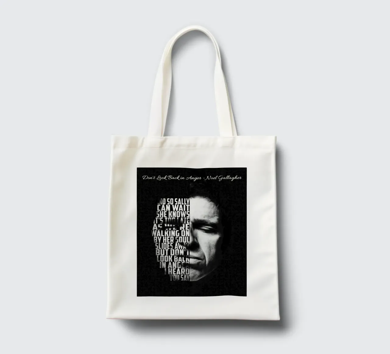 Non guardate indietro con rabbia borsa in juta da Gunawan Rb