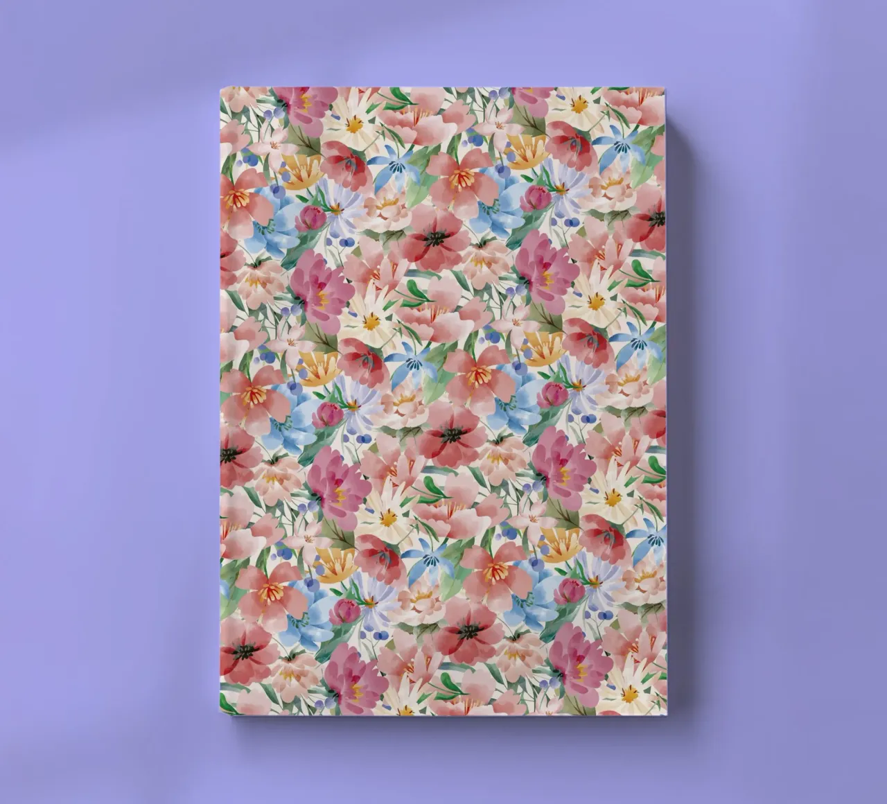 Delicate pattern of flowers and plants notebook by The joy of home