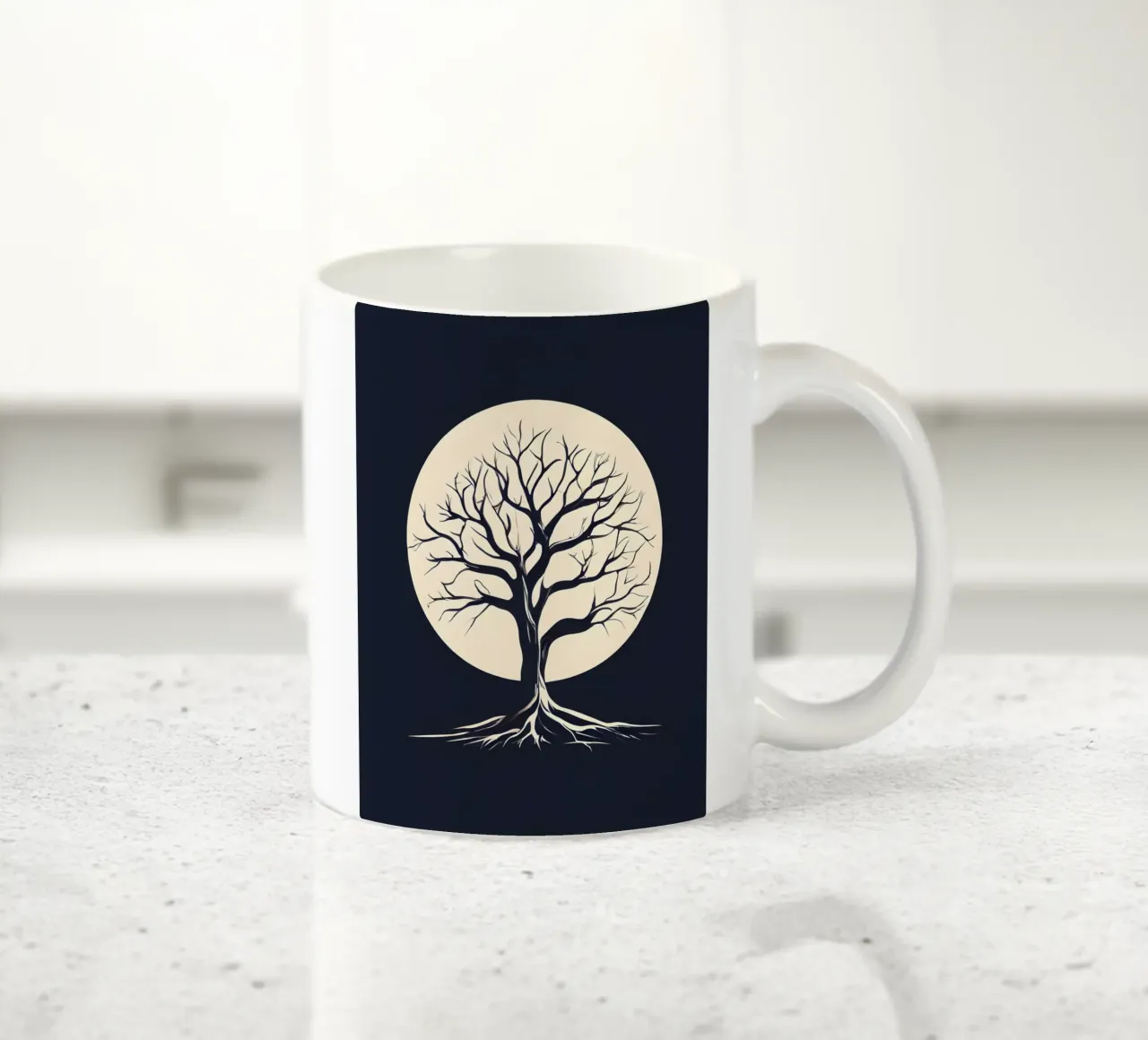 Albero della vita illuminato dalla luna tazza in ceramica da Artistic-shop