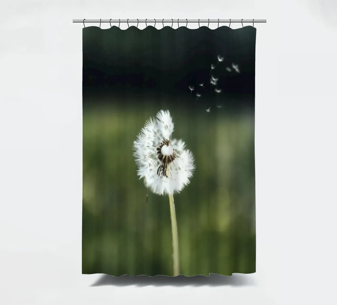 Dandelion Floating Seeds Duschvorhang von Attaboy Dsgn
