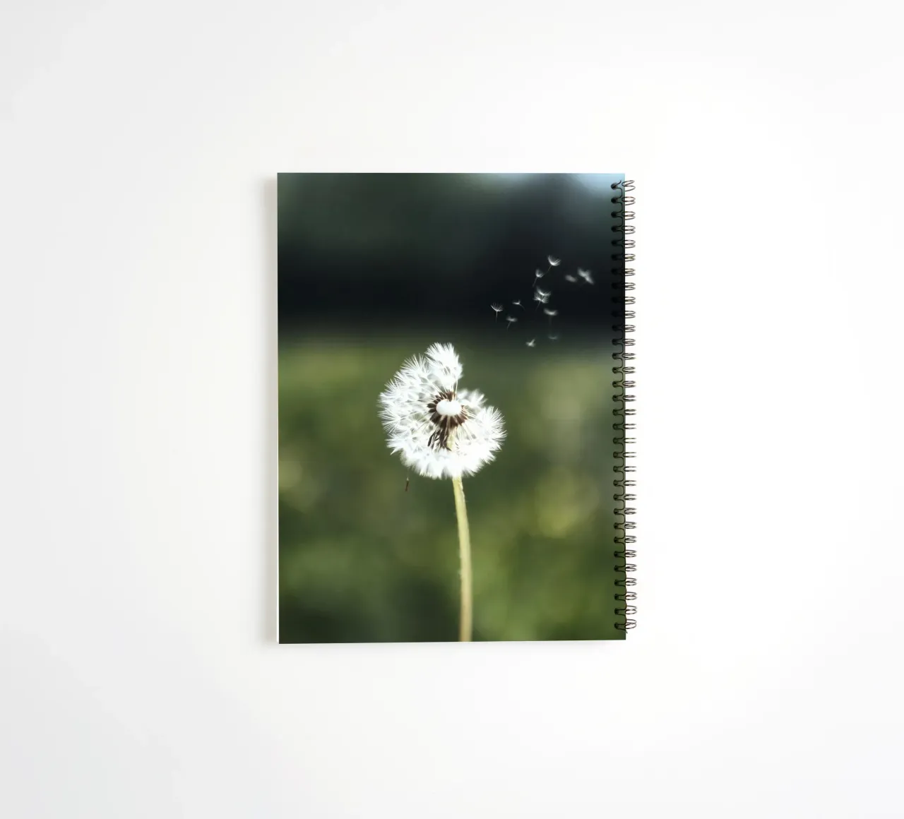 Dandelion Floating Seeds spiral notebook by Attaboy Dsgn
