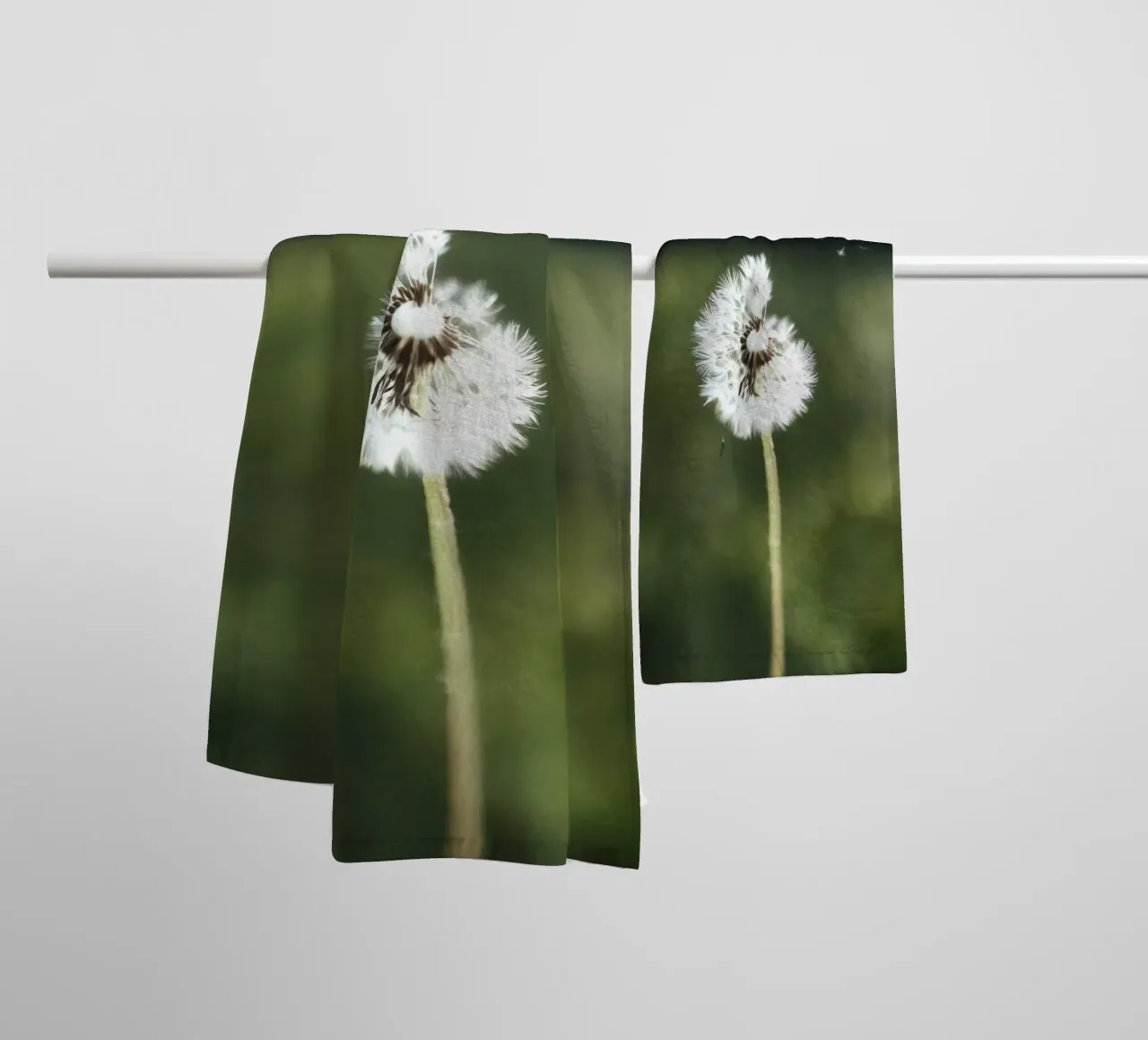 Dandelion Floating Seeds towel by Attaboy Dsgn