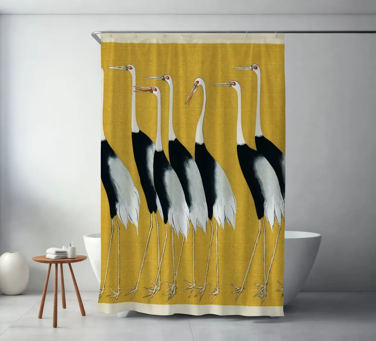 Japanese Cranes print tenda da doccia da Classic Art Prints