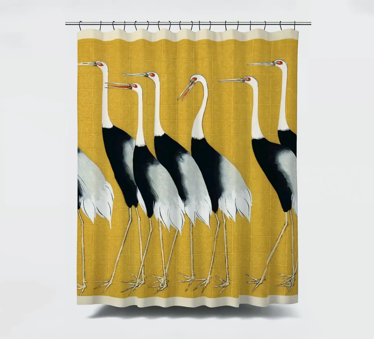 Japanese Cranes print tenda da doccia da Classic Art Prints